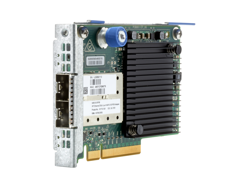 Сетевой адаптер HPE FlexibleLOM 640FLR-SFP28 2x10/25Gb, PCIe(3.0), Mellanox MCX4121A-ACFT Adapter, for Gen9 servers (requires 845398-B21 or 455883-B21) 817749-B21 817749-B21