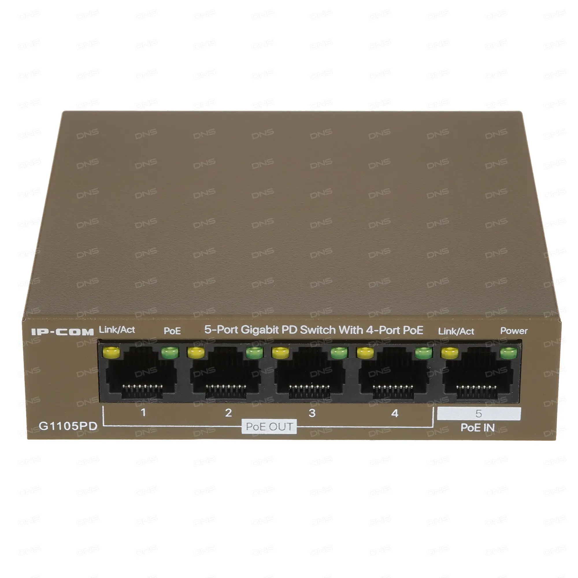 Коммутатор IP-COM 5-Port Gigabit PD Switch With 4-Port PoE G1105PD G1105PD