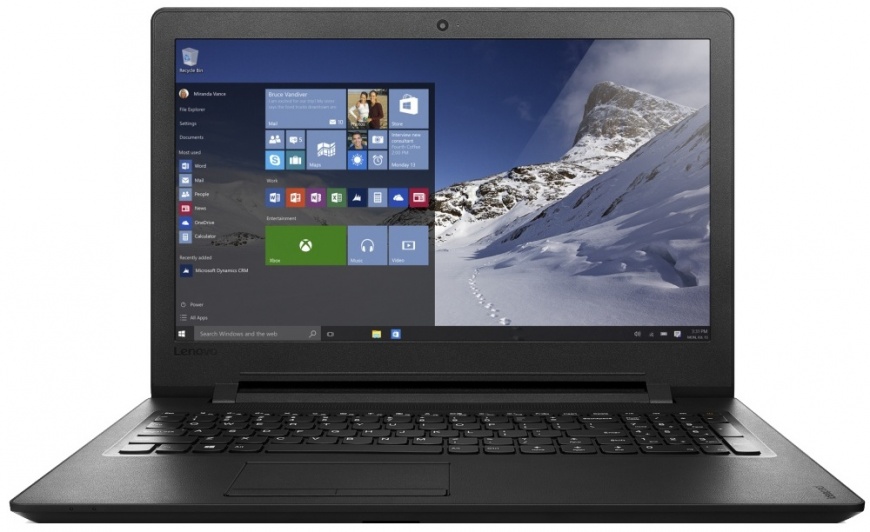 Ноутбук Lenovo 110-15IBR 15.6" HD, Intel Celeron N3060, 2Gb, 500Gb, noDVD, Win10, черный (80T700C0RK) 80T700C0RK