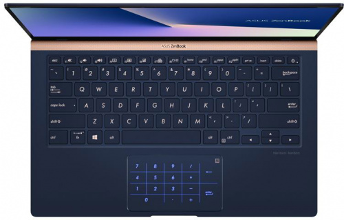 Ноутбук Asus Zenbook UX433FN-A5049T 14"1920x1080 Intel Core i5 8265U(1.6Ghz)/8192Mb/256SSDGb/noDVD/Ext:nVidia GeForce MX150(2048Mb)/Cam/BT/WiFi/bag/war 1y/1.1kg/Royal Blue Metal/W10  90NB0JQ1-M01370 90NB0JQ1-M01370