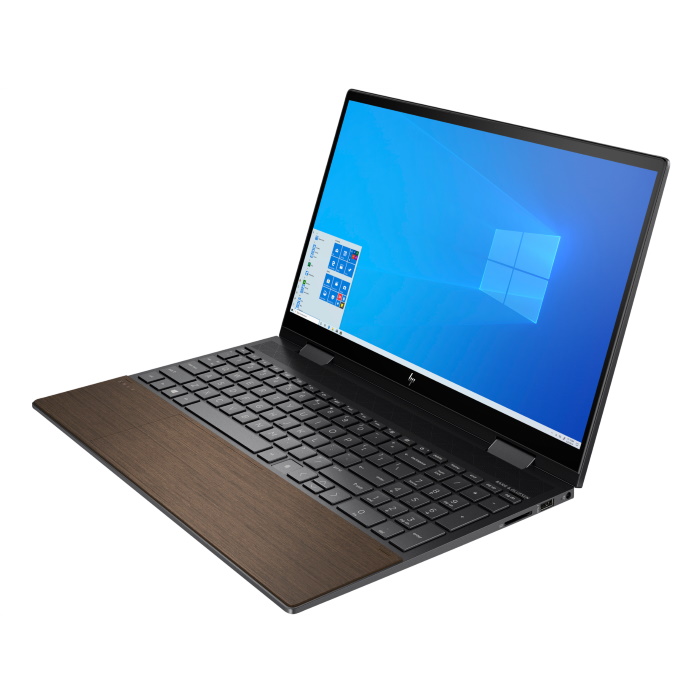 Ноутбук HP Envy 15x360 15-ed1023ur 15.6"(1920x1080 IPS)/Touch/Intel Core i5 1135G7(2.4Ghz)/16384Mb/512PCISSDGb/noDVD/Ext:GeForce MX450(2048Mb)/Cam/WiFi/51WHr/war 1y/Nightfall Black - wood/W10 + fingerprint 470R8EA 470R8EA