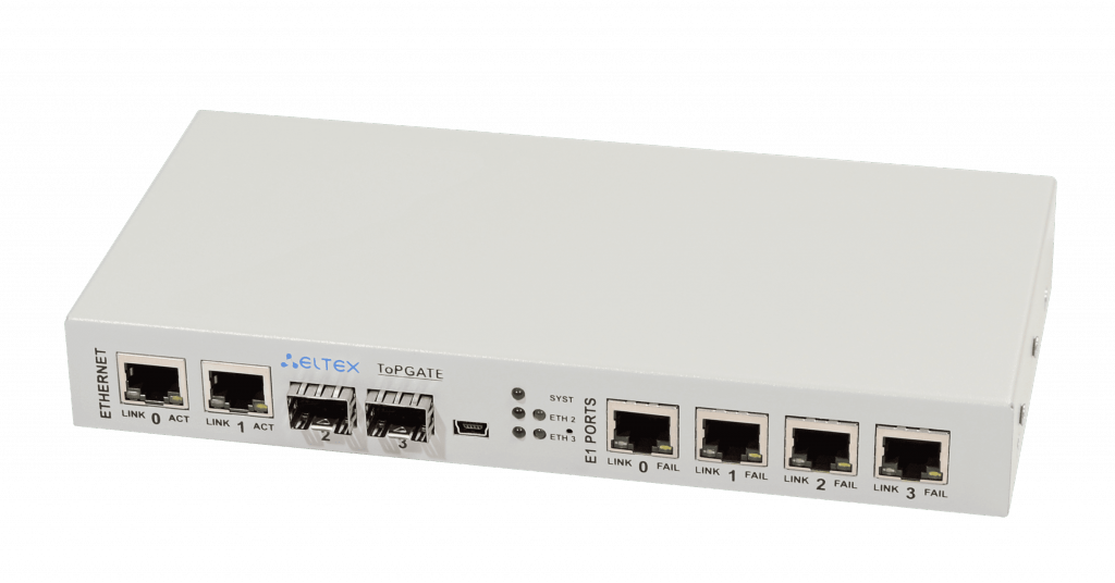 Оптический мультиплексор ToPGATE-4E1-2FG, 4 Е1+1 Gb Ethernet, 1U, 2 шасси под SFP ToPGATE-4E1-2FG 