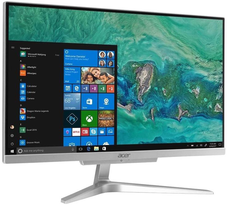 Моноблок Acer Aspire C22-865 i3-8130U Частота процессора 2200 МГц/21.5" 1920x1080/4Гб/1Тб/Intel UHD Graphics 620 встроенная/нет DVD/Windows 10 Pro DQ.BBRER.019 DQ.BBRER.019 DQ.BBRER.019