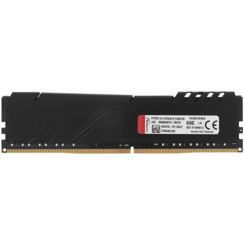 Модуль памяти Kingston HyperX FURY Black Gaming Memory DIMM DDR4, 8ГБ, PC4-21300, 2666МГц HX426C16FB3/8 HX426C16FB3/8
