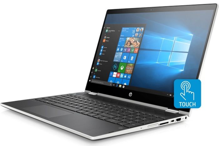 Ноутбук HP Pavilion 15x360 15-cr0004ur 15.6"(1920x1080 IPS)/Touch/Intel Core i5 8250U(1.6Ghz)/8192Mb/1000+128SSDGb/noDVD/Ext:Radeon 530(2048Mb)/war 1y/Mineral silver/W10 + Active stylus 4GY95EA 4GY95EA