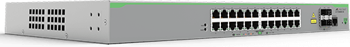 Коммутатор Allied Telesis 24*10/100T, 4*100/1000X SFP (2 for Stacking), Fixed AC power supply, EU Power Cord AT-FS980M/28-50 AT-FS980M/28-50
