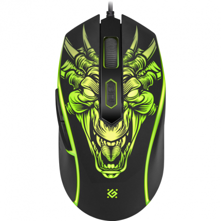 Мышь Defender проводная игровая  Monstro GM-510L оптика,6кнопок,3200dpi 52510 52510