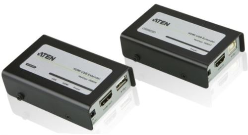 Удлинитель ATEN HDMI+USB, 60 м., 2xUTP Cat5e, HDMI+2xRJ45+USB, F, без шнуров, 2xБ.П.220> 5V VE803-AT-G VE803-AT-G