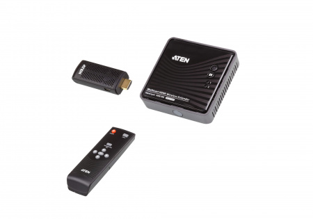 Удлинитель ATEN HDMI,  10 метр,, 802,11 5GHz, 1xHDMI вход, F, без шнуров, DC 5V, (max data rate 6,75 гбит/с;max pixel clock 225 МГц;беспроводной/Wi-Fi/WHDI;макс 1080p 60Hz;HDCP;возм, подключ,до 4-х передатчиков к 1 приемнику) VE819-ATA-G VE819-ATA-G
