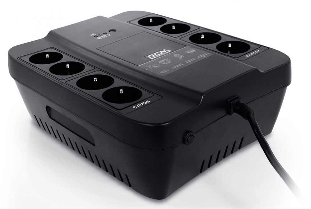 Источник бесперебойного питания Powercom Back-UPS SPIDER, OffLine, 1000VA/550W, Tower, 8*EURO SPD-1000N SPD-1000N #3