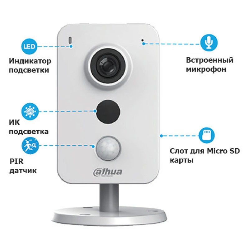 Видеокамера IP Dahua DH-IPC-K35AP 2.8-2.8мм цветная корп.:белый DH-IPC-K35AP