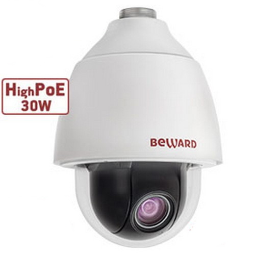 IP камера PTZ Beward 3 Мп, 1/2.8" КМОП SONY Exmor R, купольная скоростная 0.5-400°/сек, 0.02 лк (день)/0.001 лк (ночь), 2xWDR до 120 дБ BD143P30 BD143P30