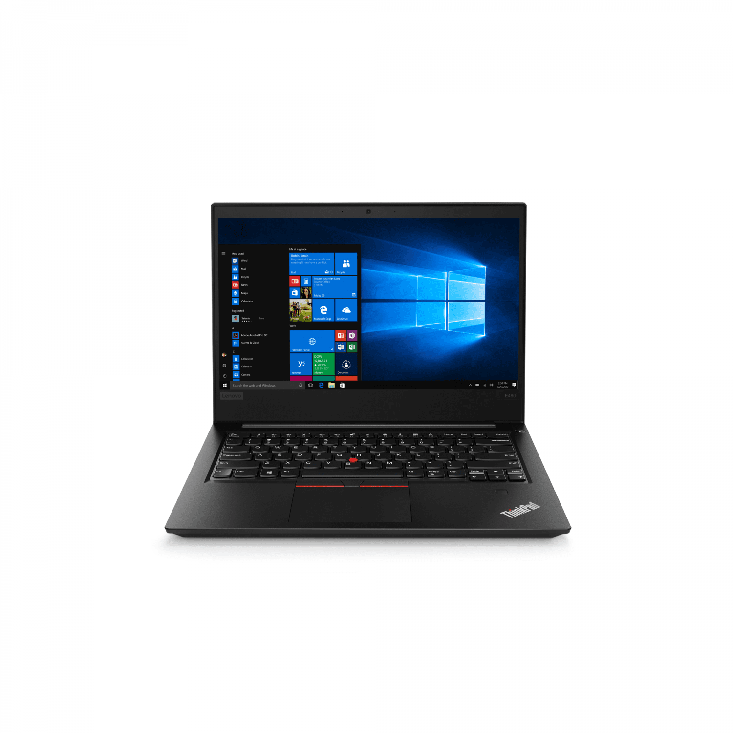 Ноутбук Lenovo ThinkPad Edge 480 14"(1920x1080 IPS)/Intel Core i5 8250U(1.6Ghz)/8192Mb/256SSDGb/noDVD/Int:Intel HD/Cam/BT/WiFi/45WHr/war 1y/1.75kg/black/W10Pro (20KN001QRT) 20KN001QRT