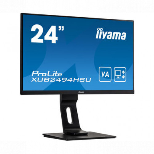 Монитор Iiyama 23,8" ProLite 1920x1080@75Гц VA LED 16:9 3ms VGA HDMI DP 2*USB2.0 80M:1 3000:1 178/178 250cd HAS Pivot Tilt Speakers Black XUB2494HSU-B1 XUB2494HSU-B1 #5