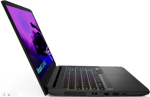 Ноутбук Lenovo IP Gaming 3 15ACH6 Ryzen 5 5600H 8Gb SSD512Gb NVIDIA GeForce RTX 3050 Ti 4Gb 15.6" IPS FHD (1920x1080) noOS black WiFi BT Cam 82K2002CRK 82K2002CRK