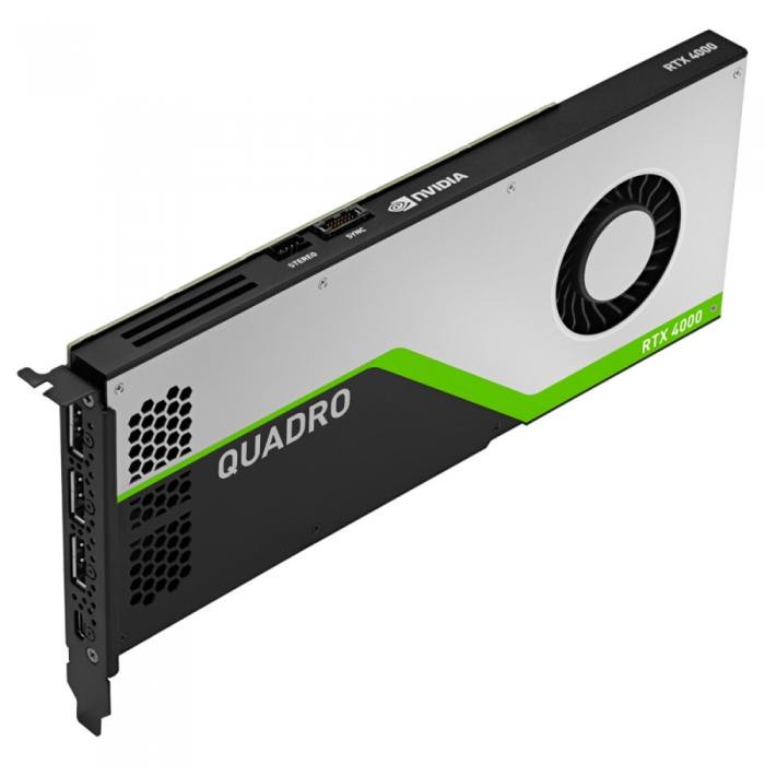Видеокарта PNY  Quadro RTX 4000 8 GB GDDR6,DisplayPort 1.4 (3) + VirtualLink, PCI Express 3.0 x16 VCQRTX4000-SB VCQRTX4000-SB