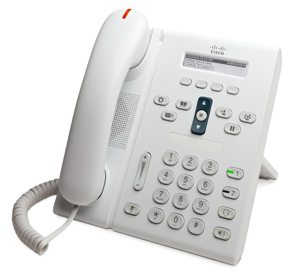 Телефон Cisco Unified IP Phone 6921, White, Standard Handset CP-6921-W-K9=