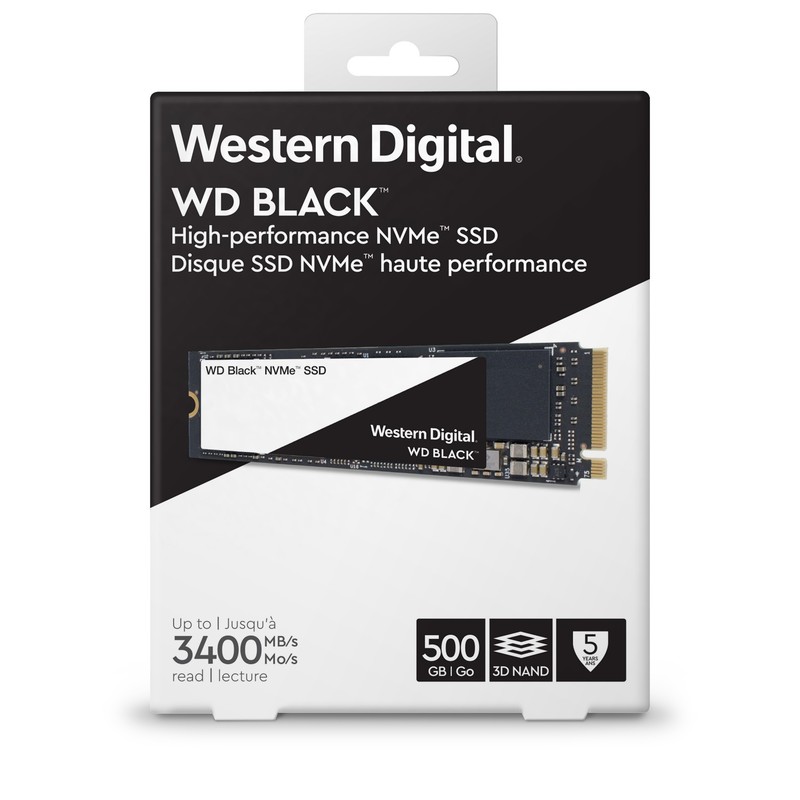 Твердотельный накопитель WD M.2 2280 500GB WD Black Client SSD SATA 6Gb/s, WDS500G2X0C WDS500G2X0C