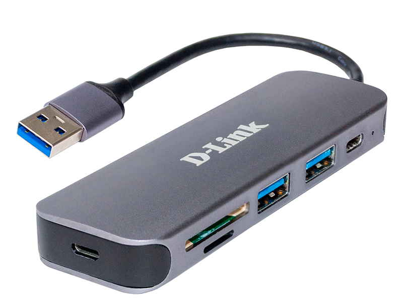 Концентратор D-Link 2-port USB 3.0, USB Type-C port, SD and microSD card slots Hub DUB-1325/A2A DUB-1325/A2A