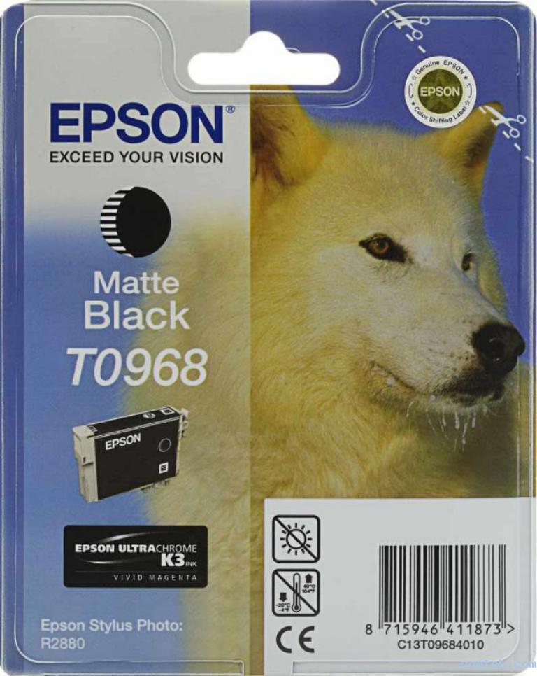 Картридж черный матовый T0968 для Epson Stylus Photo R2880 (495 стр.) (C13T09684010) C13T09684010