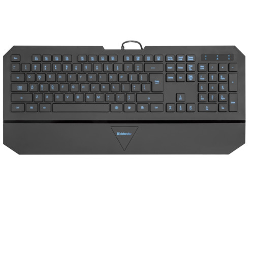 Клавиатура Defender проводная  Oscar SM-660L Pro RU,черный,4 уровня подсветки USB 45662 45662