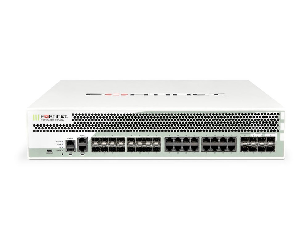 Межсетевой экран Fortinet  FortiGate-1500D Hardware plus 3 Year 8x5 FortiCare and FortiGuard Unified (UTM) Protection FG-1500D-BDL-900-36 FG-1500D-BDL-900-36