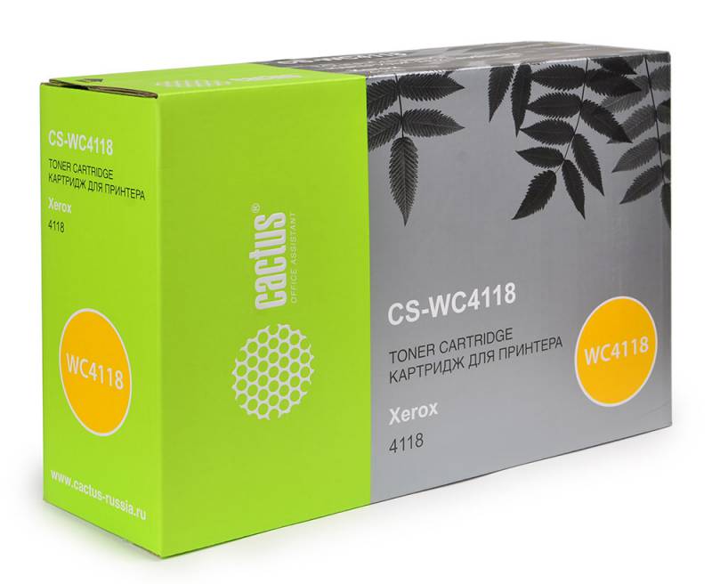 Тонер-картридж Cactus CS-WC4118 006R01278 черный для Xerox WorkCentre 4118 (8000стр.) CS-WC4118 CS-WC4118