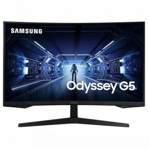 Монитор Samsung Odyssey G5, 27" черный 2560x1440, 16:9, VA, 144Гц, 250кд/м2, 1мс, AMD FreeSync, изогнутый C27G55TQWI C27G55TQWI