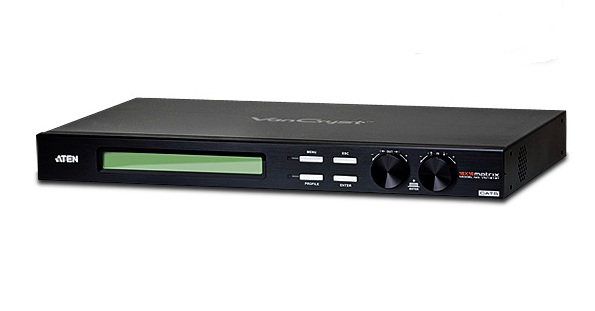 KVM переключатель ATEN AUDIO+VIDEO+RS232, 17>17 мониторов/проекторов/monitor/LCD/projector, без шнуров VM1616T-AT-G VM1616T-AT-G