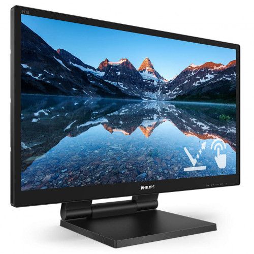 Монитор Philips 23.8'' 16:9 1920х1080(FHD) IPS, GLARE, TOUCH, 250cd/m2, H178°/V178°, 1000:1, 50M:1, 16.7M, 5ms, VGA, DVI, HDMI, DP, USB-Hub, Height adj, Tilt, Speakers, 3Y, Black 242B9TL (00/01) 242B9TL (00/01)
