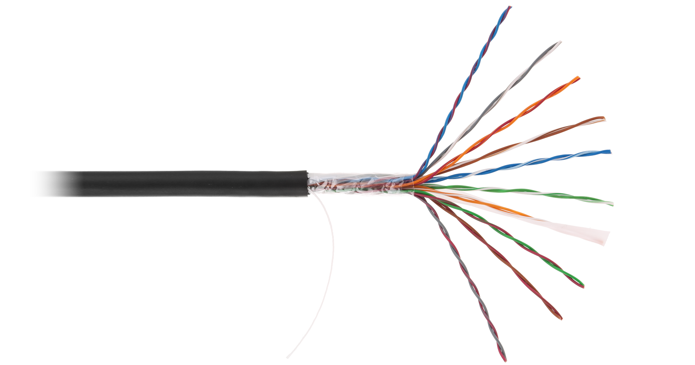 Кабель витая пара NETLAN U/UTP 10 пар, Кат.5 (Класс D), 100МГц, одножильный, BC (чистая медь), внешний, PE до -40C, черный, 3 EC-UU010-5-PE-BK-3 EC-UU010-5-PE-BK-3