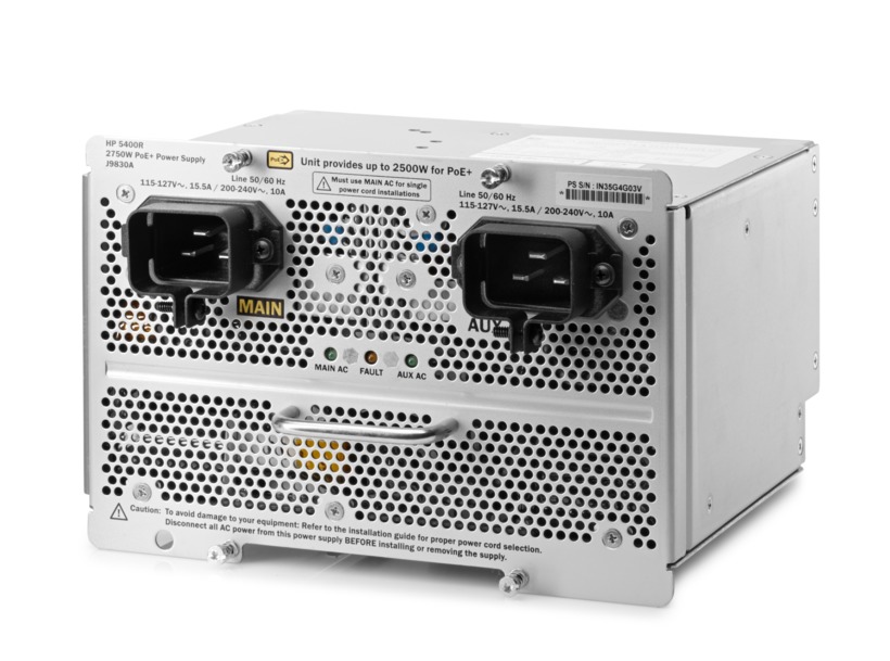 Блок питания Aruba 5400R 2750W PoE+ zl2 PSU J9830A J9830A