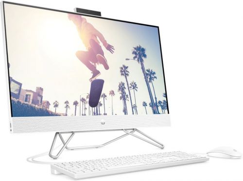 Моноблок HP 27-cb0028ur AiO 27"(1920x1080)/AMD Ryzen 3 5300U(2.6Ghz)/8192Mb/512PCISSDGb/noDVD/Int:AMD Intergrated Graphics /Cam/WiFi/war 1y/Starry White/FreeDOS + kbd/mouse 5D218EA 5D218EA