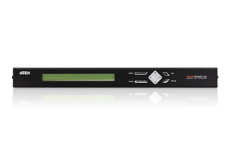 KVM переключатель ATEN AUDIO+VIDEO+RS232, 9> 9 мониторов/проекторов/monitor/LCD/projector, без шнуров VM0808T-AT-G VM0808T-AT-G