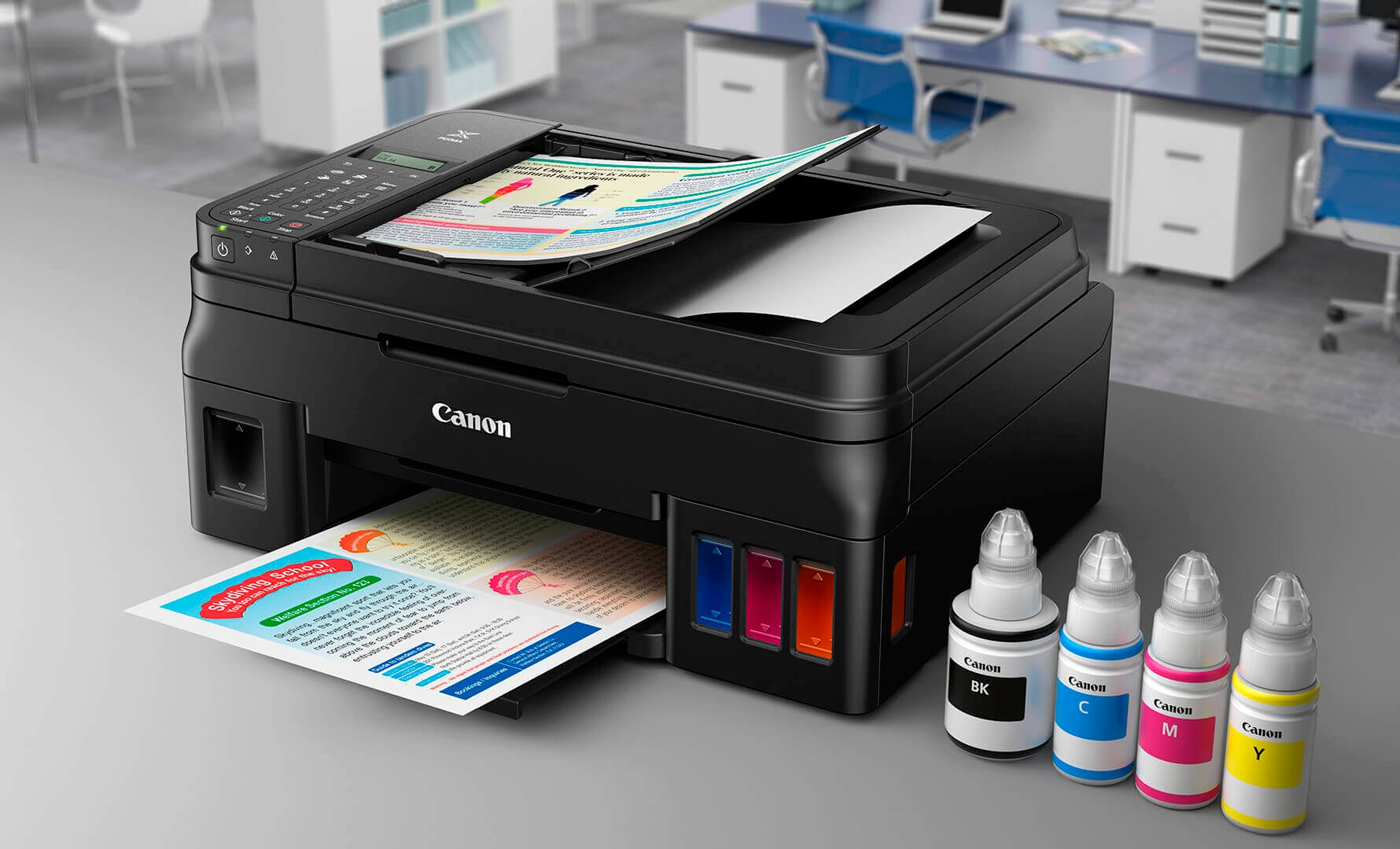 МФУ Canon PIXMA G4400 А4, (4800х1200), СНПЧ, ADF на 20 л., 8,8 из./мин. ч/б, 5,0 из./мин. цвет, факс, лоток 100 л.,USB/WiFi 1515C009 1515C009