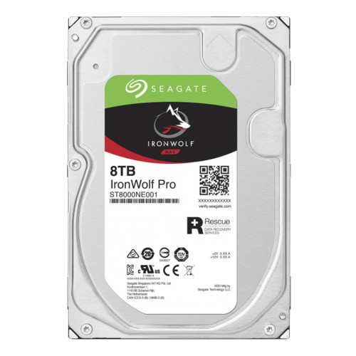 Жесткий диск Seagate 3.5" 8TB IronWolf Pro NAS HDD SATA 6Gb/s, 7200rpm, 256MB, 24x7, Bulk ST8000NE001 ST8000NE001