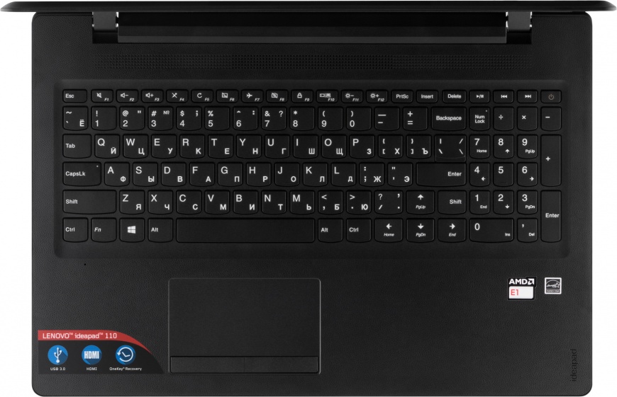 Ноутбук Lenovo IdeaPad 110-15ACL [80TJ00D7RK] black 15.6" {HD E1-7010/4Gb/500Gb/W10} 80TJ00D7RK