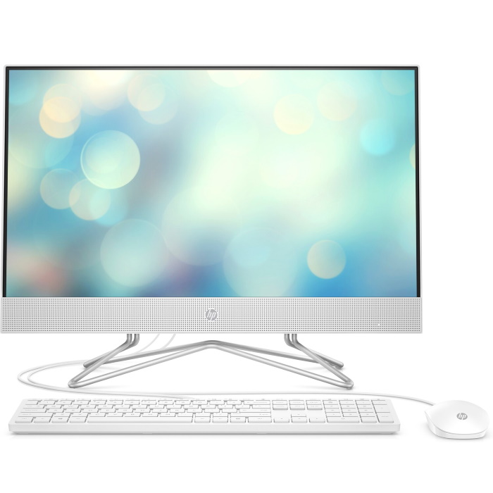 Моноблок HP 24-df0031ur  NT 23.8" FHD(1920x1080) Pentium J5040, 4GB DDR4 2400 (1x4GB), SSD 128Gb, Intel Internal Graphics, noDVD, kbd&mouse wired, HD Webcam, Snow White, FreeDos, 1Y Wty 14Q02EA#ACB 14Q02EA