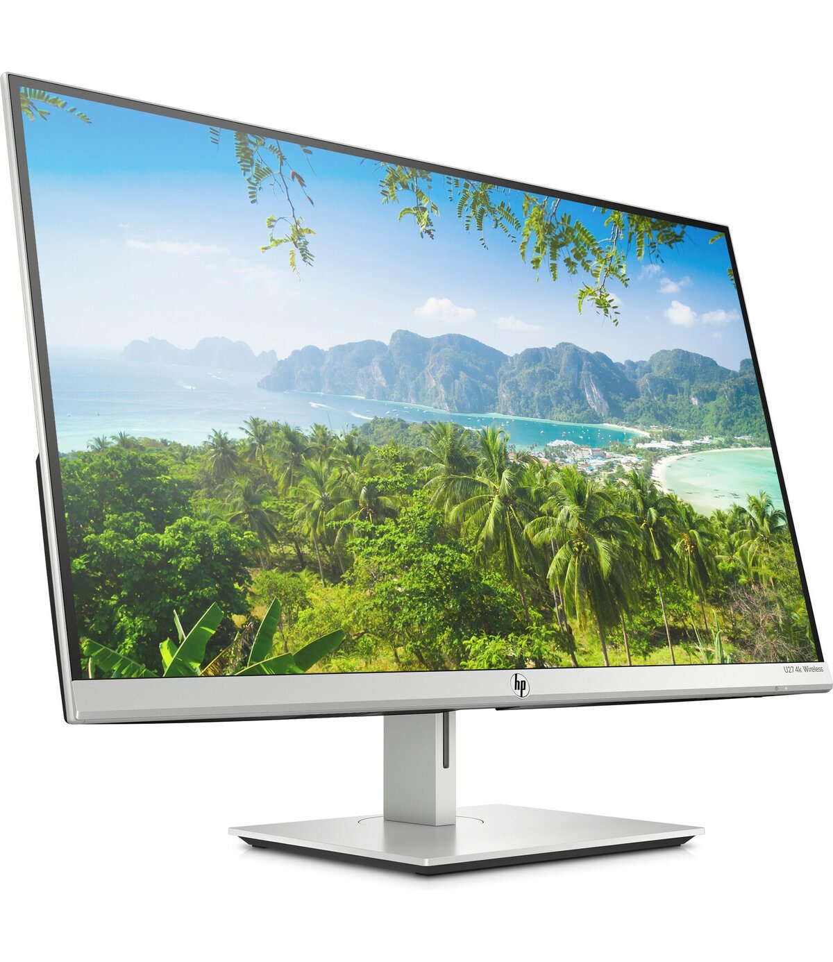 Монитор HP 27" U27 Monitor 3840x2160 4K, IPS, 16:9, 300 cd/m2, 1000:1, 5ms, 178°/178°, USB A, HDMI, DP, Speakers, Wireless, FreeSync, 3-Sided Microedge, 60 Hz, height, Silver 9TQ13AA 9TQ13AA