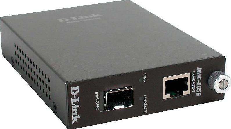 Медиаконвертер D-Link Media Converter with 1 1000Base-T port and 1 1000Base-X SFP port DMC-805G/A11A DMC-805G/A11A