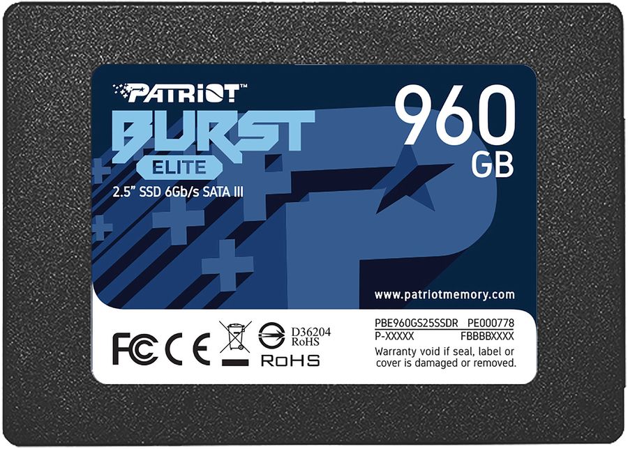 Твердотельный накопитель Patriot SATA 960Gb PBE960GS25SSDR Burst Elite 2.5" PBE960GS25SSDR PBE960GS25SSDR #5