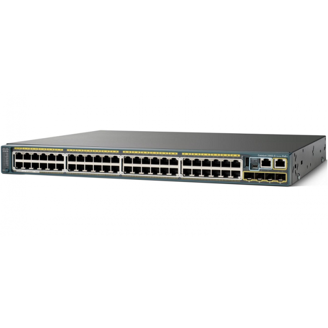 Коммутатор  Cisco Catalyst 2960-SF 48 FE, PoE 740W, 4 x SFP, LAN Base  (WS-C2960S-F48FPS-L) WS-C2960S-F48FPS-L