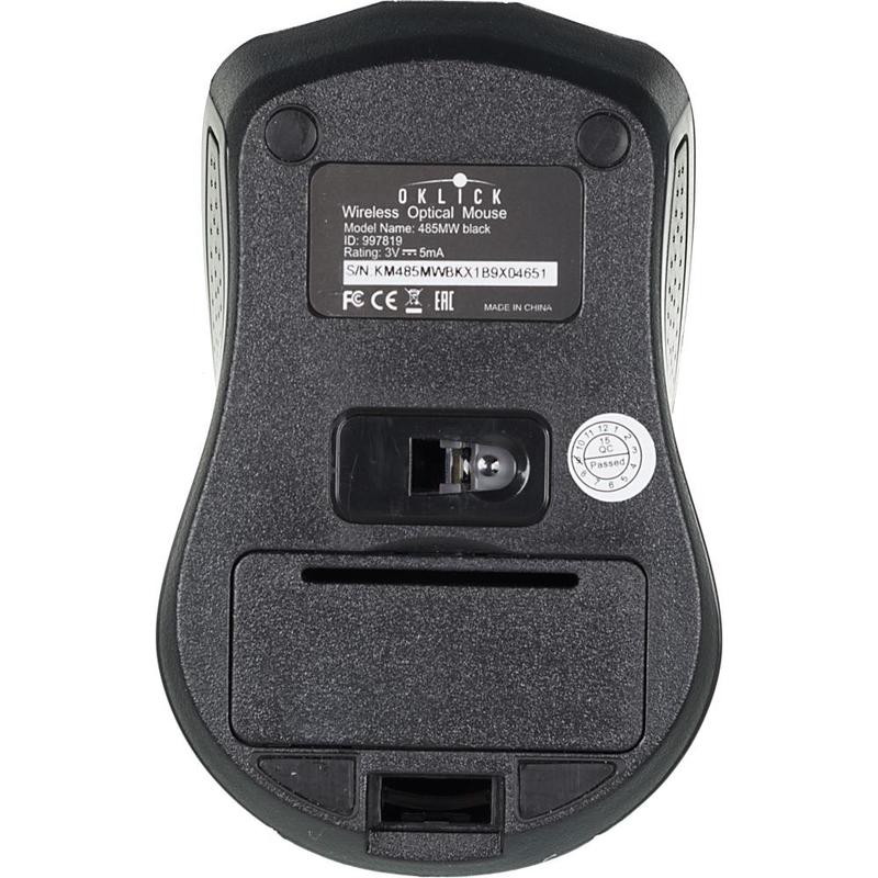 Мышь OKLICK  485MW Black  (1200dpi) беспроводная USB (3but)  997819 997819 #5