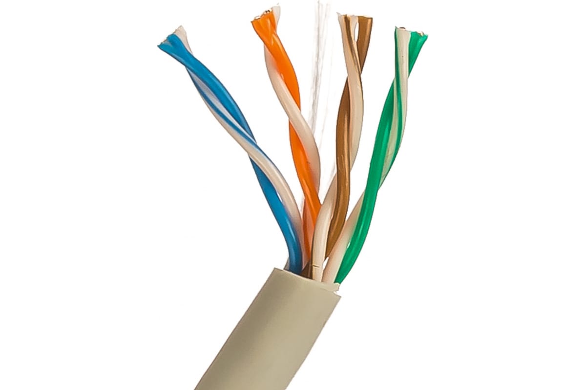 Hyperline UUTP4-C5E-S24-IN-PVC-GY-305 (UTP4-C5E-SOLID-GY-305) (305 м) Кабель витая пара, неэкраниров UUTP4-C5E-S24-IN-PVC-GY-305