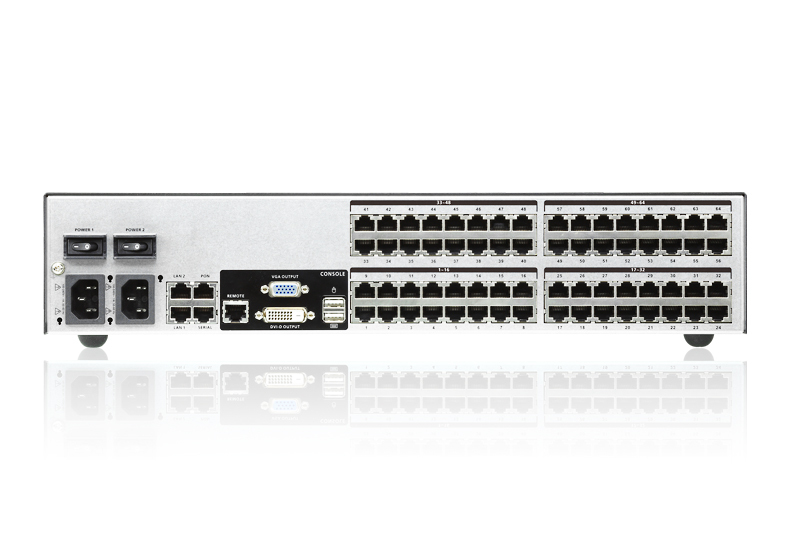 KVM переключатель ATEN 9>64 порта PS/2;USB;SUN;RS232, без доп. модулей KN8164v-AX-G KN8164v-AX-G