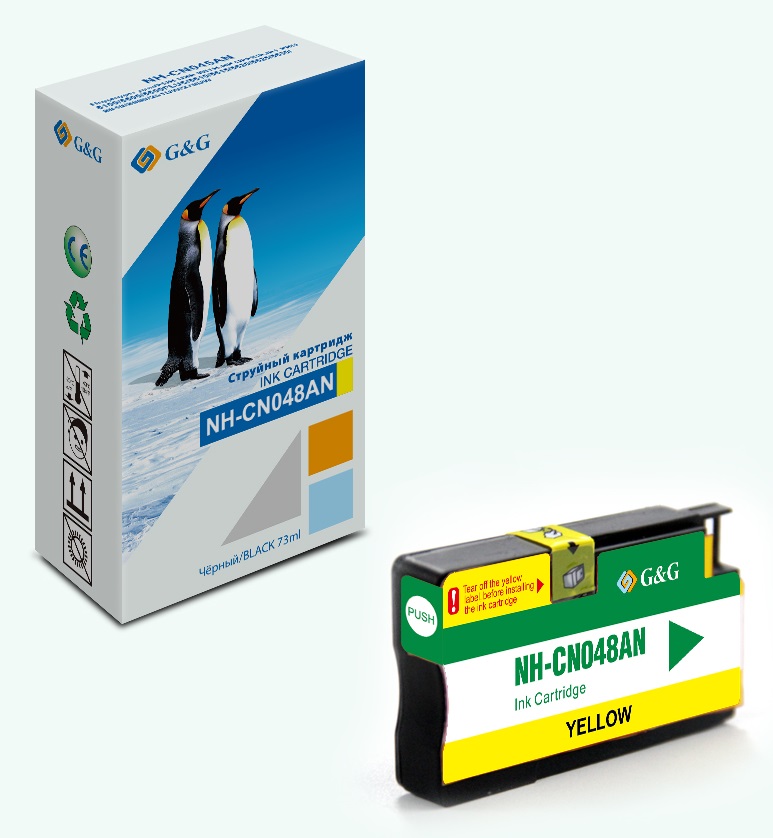 Картридж G&G струйный желтый 951XL для HP OJ Pro 8100/8600-8660/251dw/276dw 26ml NH-CN048AN NH-CN048AN
