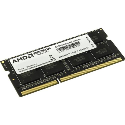 Память AMD Radeon™  DDR3L 1600 SO DIMM R5 Entertainment Series Black Non-ECC, CL11, 1.35V, Retail R538G1601S2SL-U R538G1601S2SL-U