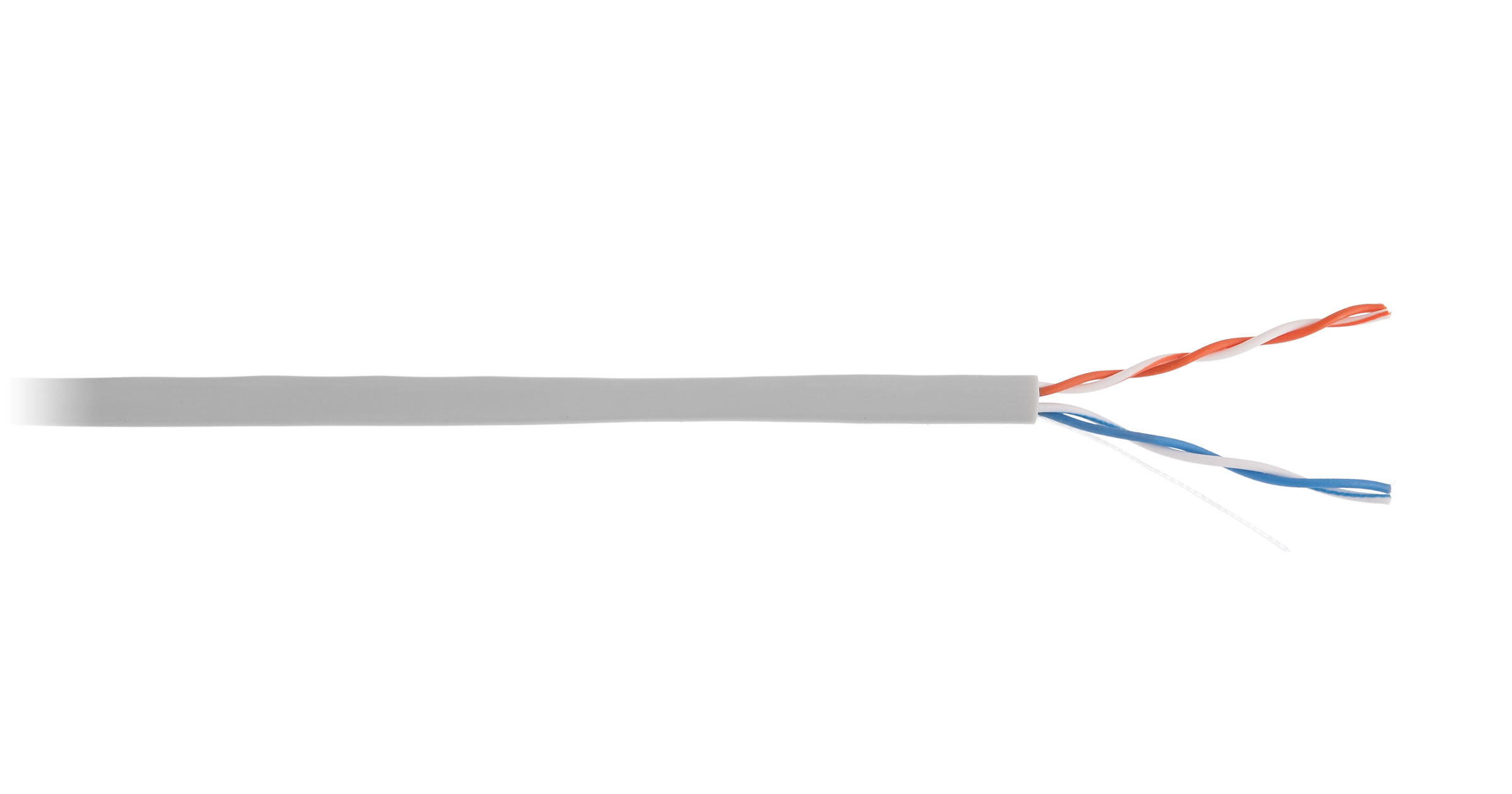 Кабель витая пара NETLAN U/UTP 2 пары, Кат.5, 100МГц, одножильный, CCA (омедненный алюминий), внутренний, PVC нг(B), серый, 3 CCA-UU002-5-PVC-GY CCA-UU002-5-PVC-GY #1