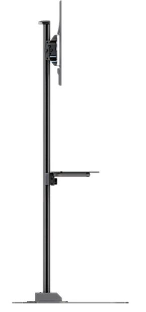 Стойка Wize Pro S63 напольная для дисплеев 37”– 63”+, Max VESA 723х501, высота 174 см, вертикальная регулировка, регулируемые полки, кабель. канал, наклон +15/-5°, до 68 кг, черн.  (4 места) S63 S63