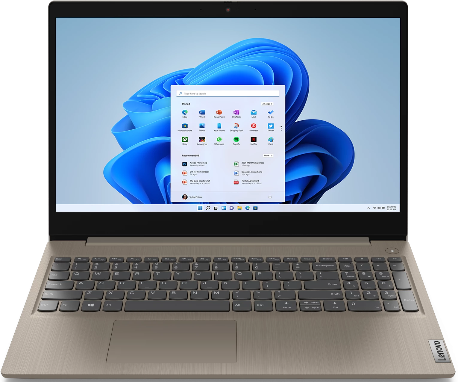 Ноутбук Lenovo  IdeaPad 3 15ITL05 Core i3 1115G4 8Gb SSD256Gb Intel UHD Graphics 15.6" TN FHD (1920x1080) Windows 11 Home Single Language gold WiFi BT Cam 81X80056RU 81X80056RU #4